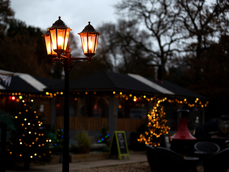Christmas lights at Back of Beyond Touring Park