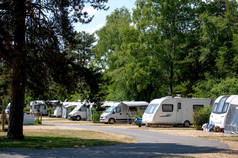Touring pitches at Back of Beyond Touring Park