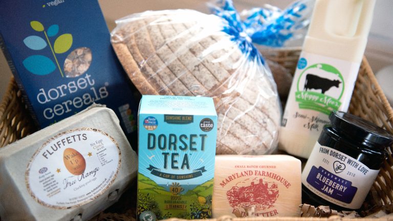 A Back of Beyond Welcome pack with local produce