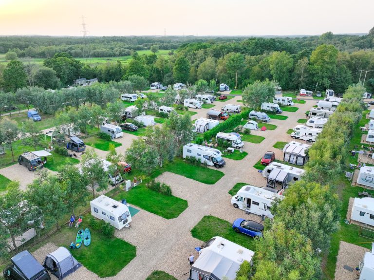 Back of Beyond Touring, Camping & Glamping Park from the air