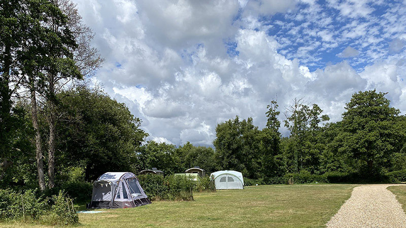 Tents pitched in Damson, non-electric at Back of Beyond