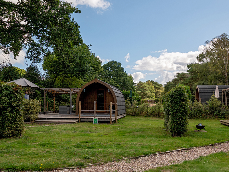 A glamping pod in the glamping village
