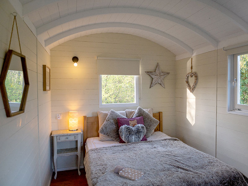 Inside a shepherd hut