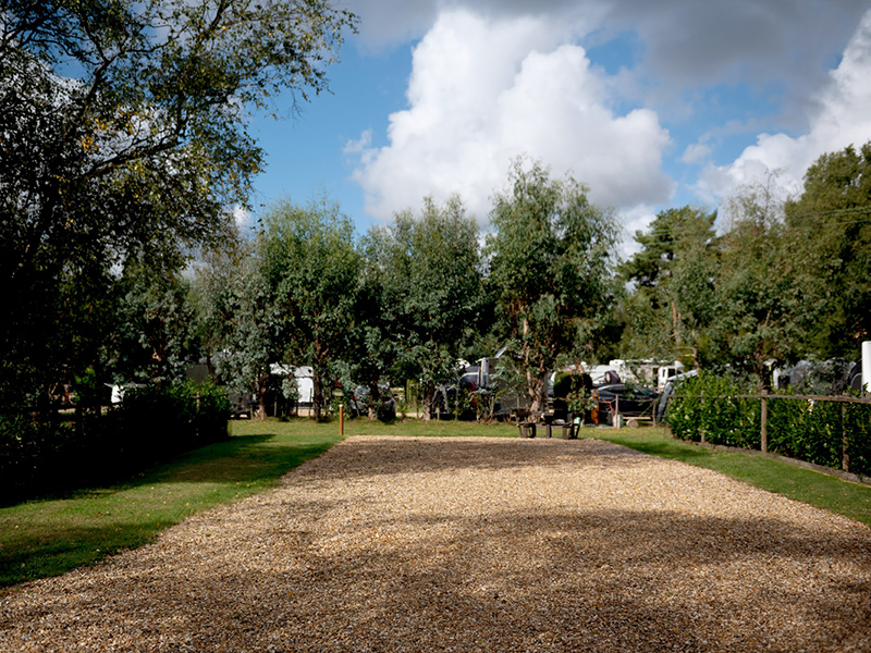 An empty superior hardstanding fully serviced pitch