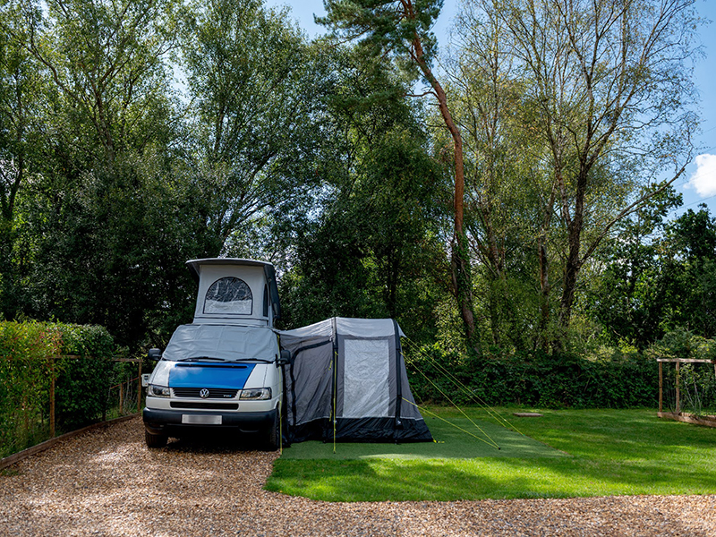 Campervan with awning in the Warren area of Back of Beyond
