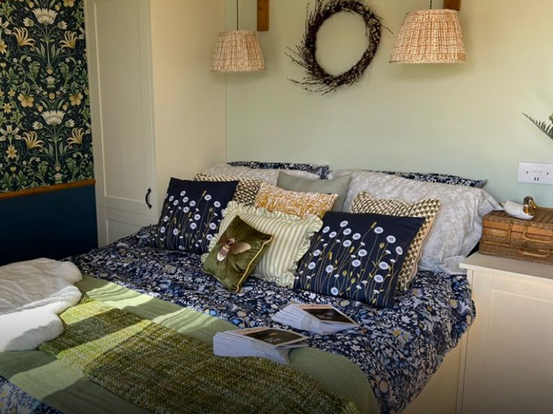 Bedroom in new shepherd hut