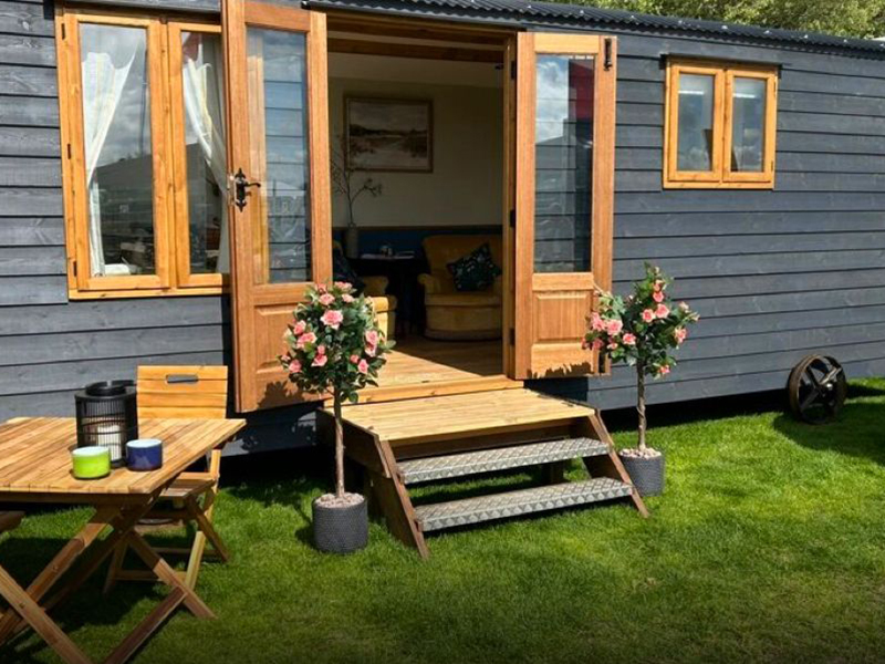 Exterior of a new shepherd hut