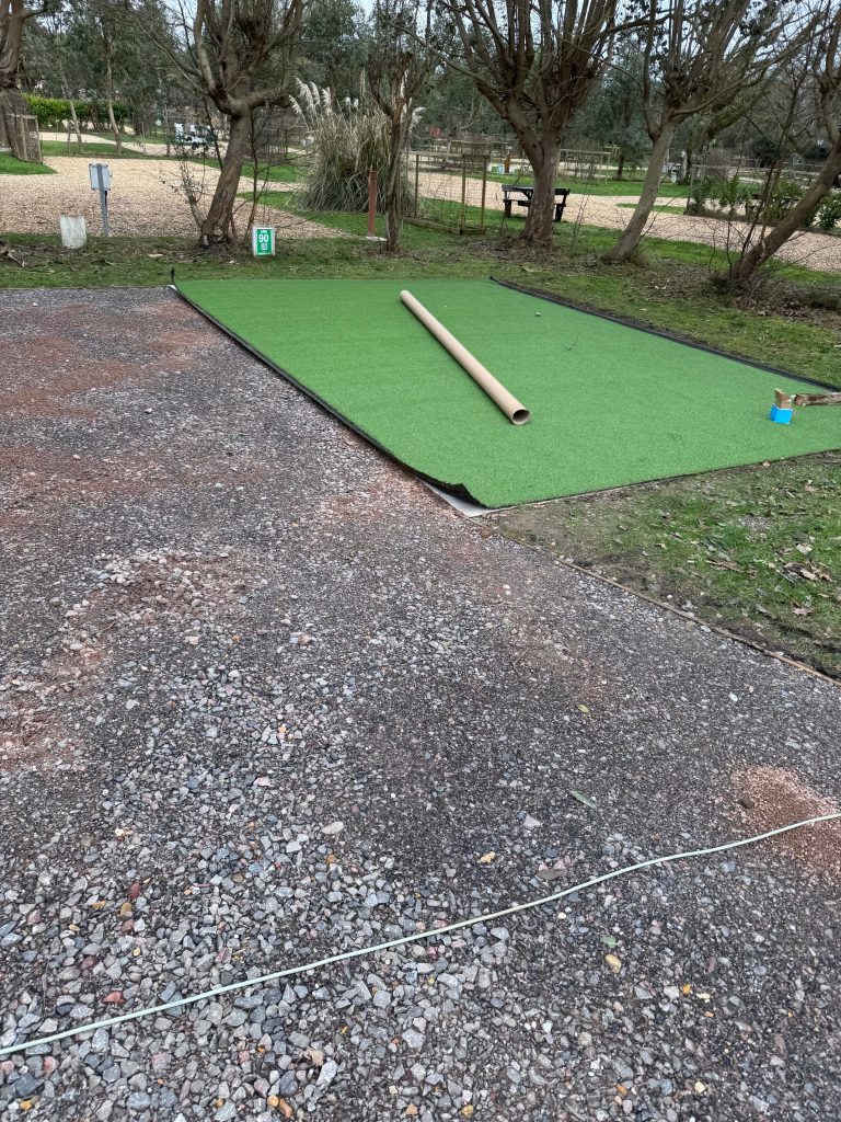 Conversion to Astroturf pitch in Damson